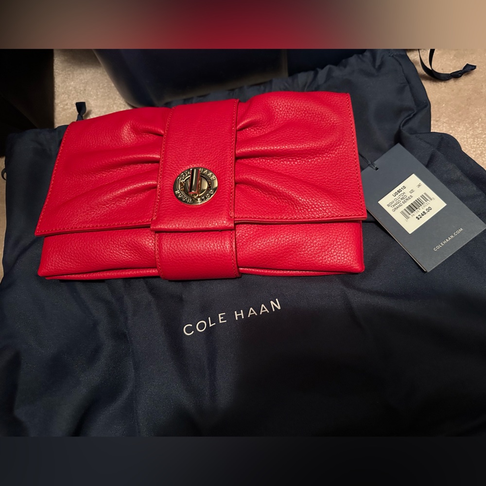 Cole Haan Red Clutch. BNWT